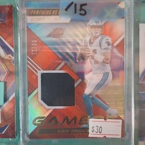 Sam Darnold /15 Game Worn Patch X-ray Orange